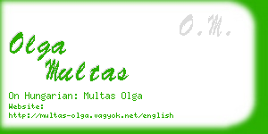 olga multas business card